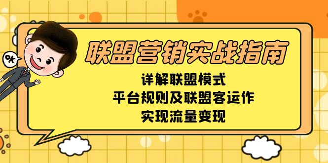 联盟营销实战指南,详解联盟模式、平台规则及联盟客运作,实现流量变现-数智网创