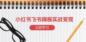 小红书飞书 模板实战变现：小红书快速起号，搭建一个赚钱的飞书模板-数智网创