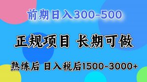 前期一天收益500，熟练后一天收益2000-3000-数智网创