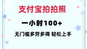 支付宝拍拍照一小时100+无任何门槛多劳多得一台手机轻松操做【揭秘】-数智网创