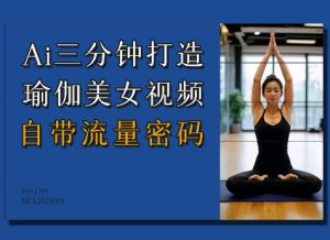 Ai3分钟打造瑜伽美女视频，自带流量密码-数智网创