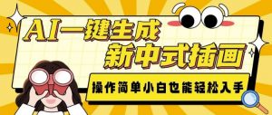 AI一键生成新中式插画， 操作简单，小白也能轻松入手-数智网创