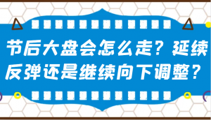 某公众号付费文章:节后大盘会怎么走?延续反弹还是继续向下调整?-数智网创