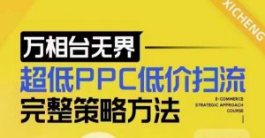 超低PPC低价扫流完整策略方法，最新低价扫流底层逻辑，万相台无界低价扫流实战流程方法-数智网创