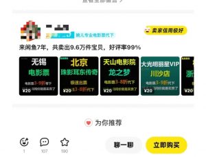 闲鱼电影票自动化，年底开启月入 2W + 的财富通道，可自动化(内附独家秘籍)-数智网创
