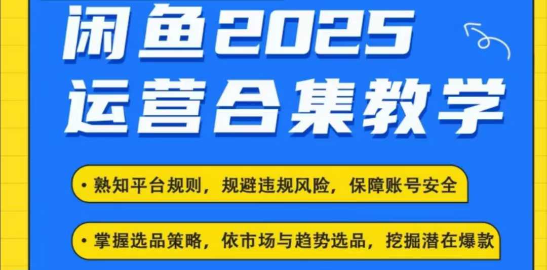 2025闲鱼电商运营全集，2025最新咸鱼玩法-数智网创