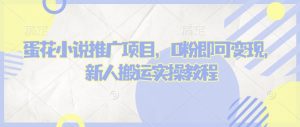 蛋花小说推文项目，0粉即可变现，新人搬运实操教程-数智网创