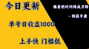 上手一天1000打底，正规项目，懒人勿扰-数智网创