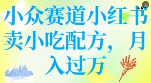 小众赛道小红书卖小吃配方，操作简单，月入过W-数智网创