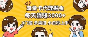 流量卡代理掘金,0门槛,每天躺赚3000+,多种推广渠道,新手小白轻松上手-数智网创