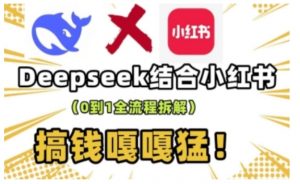 deepseek+小红书打造流量生产线实操课，0到1全流程拆解，搞钱嘎嘎猛-数智网创