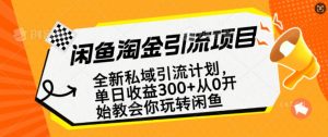 闲鱼淘金私域引流计划,从0开始玩转闲鱼,副业也可以挣到全职的工资-数智网创