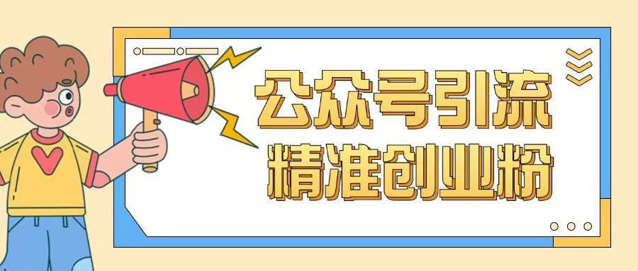 公众号引流创业粉玩法，0基础即可轻松掌握流量-数智网创