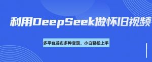 利用DeepSeek做怀旧视频，流量号多渠道变现能力强-数智网创