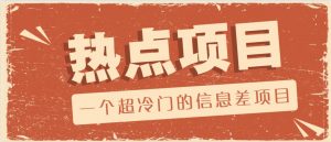 一个超冷门的信息差项目，出售各种协议模板，一个月收益竟高达20000+-数智网创