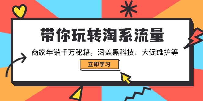 带你玩转淘系流量，商家年销千万秘籍，涵盖黑科技、大促维护等-数智网创