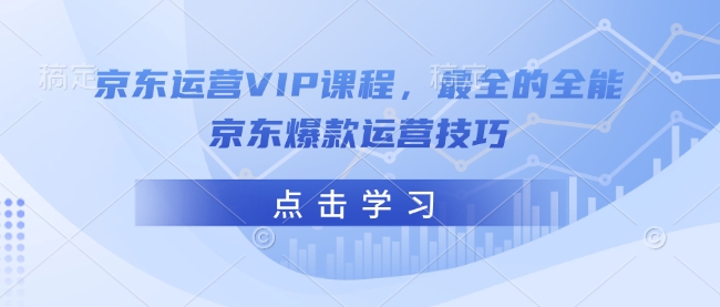 京东运营VIP课程,最全的全能京东爆款运营技巧-数智网创