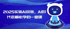 2025实体AI获客,AI时代老板必学的一堂课-数智网创