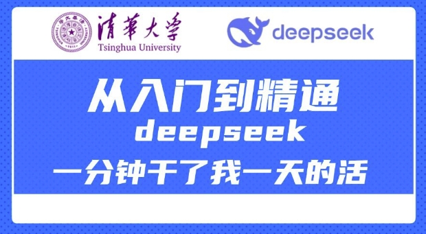清华大学讲DeepSeek最全教程，从入门到精通，deepseek一分钟干了我一天的活-数智网创