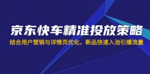 京东快车精准投放策略,结合用户营销与详情页优化,新品快速入池引爆流量-数智网创