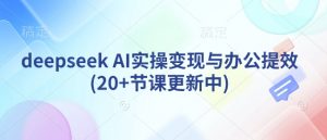 deepseek AI实操变现与办公提效(20+节课更新中)-数智网创