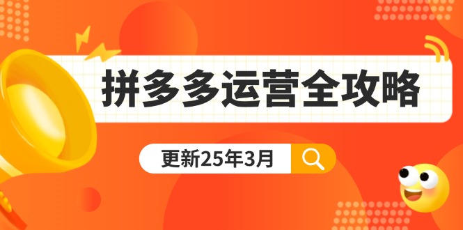 拼多多运营全攻略:从0到日销千单,爆款内功+付费推广+黑科技(更新25年3月-数智网创