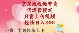 京东短视频带货，2025翻身项目，只需上传视频，单月稳定变现8k+【揭秘】-数智网创