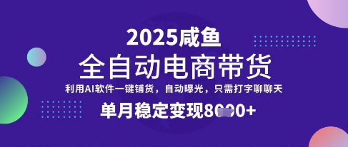 全网首发【闲鱼全自动电商带货】三年磨一剑，一朝露锋芒，单月稳定变现8k+【揭秘】-数智网创