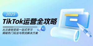 TikTok运营全攻略,从注册到变现一站式学习,揭秘热门玩法与限流解决方案-数智网创