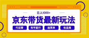 京东带货最新玩法，日入1000+，操作超简单，有手就行-数智网创