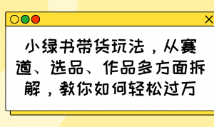 小绿书带货玩法,从赛道、选品、作品多方面拆解,教你如何轻松过万-数智网创