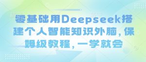 零基础用Deepseek搭建个人智能知识外脑，保姆级教程，一学就会-数智网创