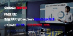 精准打击：价值3980的DeepSeek私域引流实操课，小白实操无门槛，日引精准粉300+-数智网创