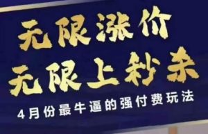 4月12号拼多多线上课，无限涨价，无限上秒杀，4月份最牛逼的强付费玩法-数智网创