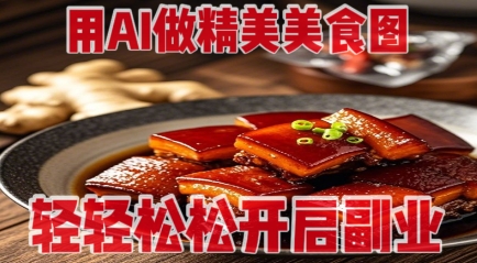 用AI做精美美食图，无需专业设备拍摄，轻轻松松开启副业-数智网创