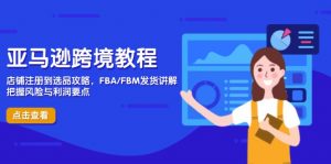 亚马逊跨境教程，店铺注册到选品攻略，FBA/FBM发货讲解，把握风险与利润-数智网创