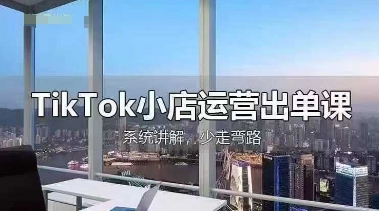 TikTok小店运营出单课,从开店选品、运营出单、发货回款,进行全流程讲解-数智网创