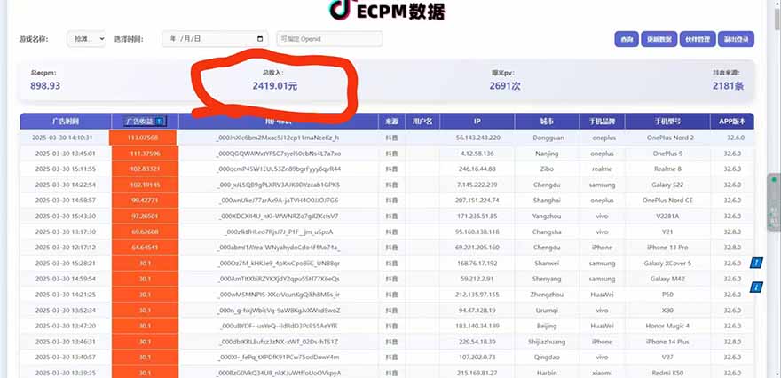 抖音官方小游戏2025全网最新玩法，暴利赚钱项目，单机日入2000+-数智网创