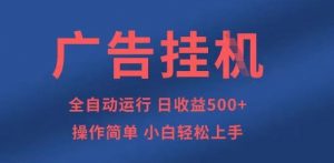 广告挂G全自动5张+项目，操作简单，小白轻松上手【揭秘】-数智网创