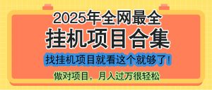 最新2025年挂机项目合集，一套课程全部讲完，找项目看这一个课程就够了！-数智网创