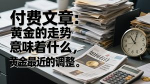 付费文章：黄金的走势意味着什么，如何看待黄金最近的调整-数智网创