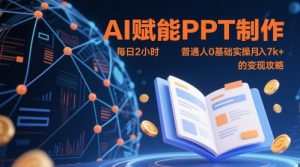 AI赋能PPT制作，每日2小时，普通人0基础实操月入7k+ 的变现攻略-数智网创