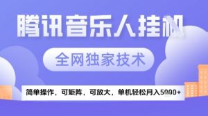 2025腾讯音乐挂G项目，全网独家技术，全新玩法，轻松月入5k+【揭秘】-数智网创