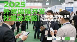 2025外贸流程开发社媒全攻略，利用免费社媒平台成功开发过百位客户-数智网创