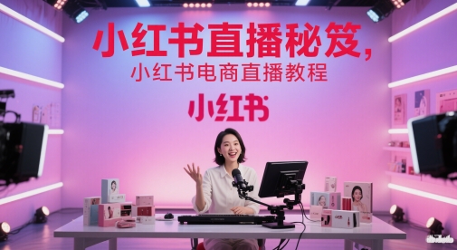 小红书直播秘笈,小红书电商直播教程-数智网创