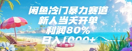 闲鱼冷门暴力赛道，新人当天开单，利润80%，日入几张，长期可做【揭秘】-数智网创