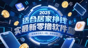 适合居家挣钱2025最新零撸软件，实测单日收入4张，多劳多得 一部手机即可操作【揭秘】-数智网创
