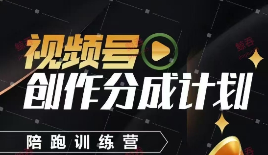 视频号创作分成计划陪跑训练营，手把手教会你如何制作视频，细水长流型项目-数智网创