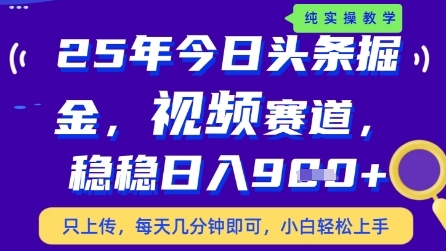 今日头条视频赛道最新玩法，每天十分钟，保底日入9张+【揭秘】-数智网创