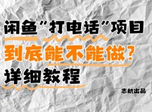 闲鱼新风口!手把手教你靠'打电话'月入5K+(附避坑指南)小白看完立马上手!-数智网创
